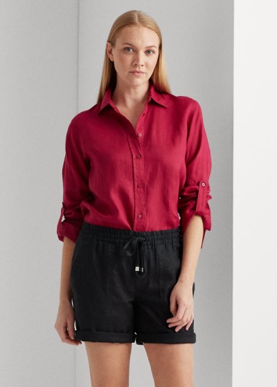 Women's Ralph Lauren Linen Shirts | 015789TCU